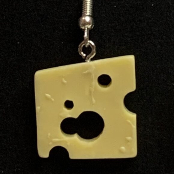 Cheese Earring, Gift Idea, Funny Food, Chef Earring, Cooking Earring, Novelty - Picture 2 of 5